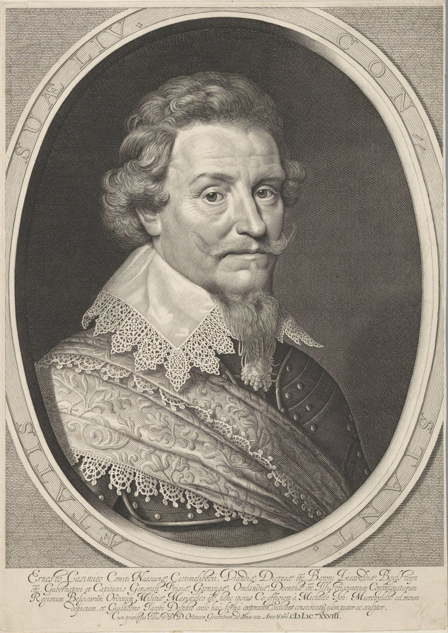 Portrait of Ernst Casimir, Count of Nassau-Dietz by Willem Jacobsz Delff