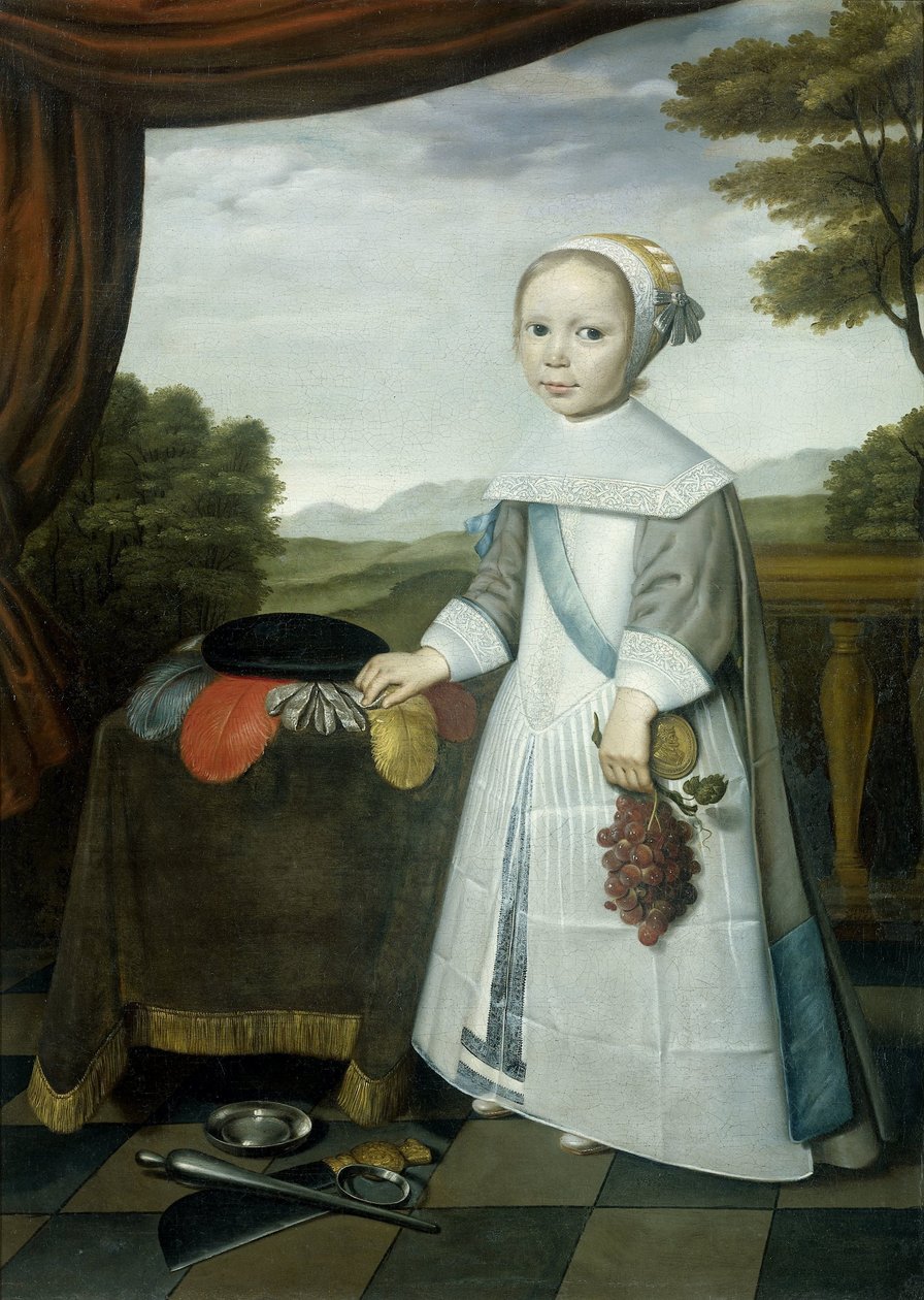 Portrait of Johannes van Rees, Half Brother of Elisabeth van Oosten, as a Child by Willem Jansz. Ploy (attributed to)