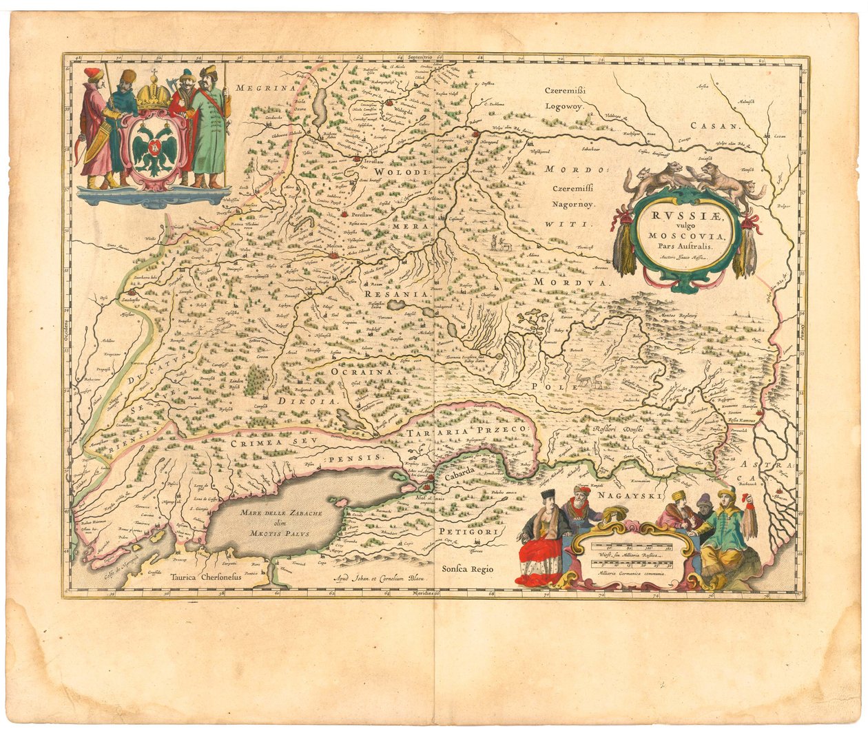 Map of Russia From: Theatrum Orbis Terrarum by Willem Janszoon Blaeu