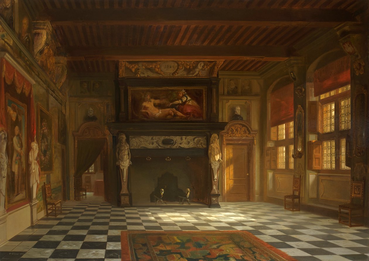 The Wedding Hall at the Town Hall Stadhuis in Antwerp by Willem Linnig the Elder