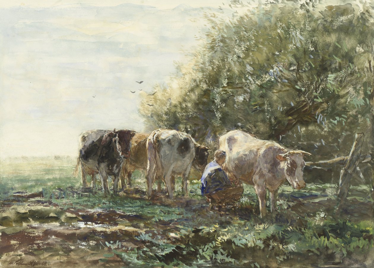 The Milking Pen by Willem Maris