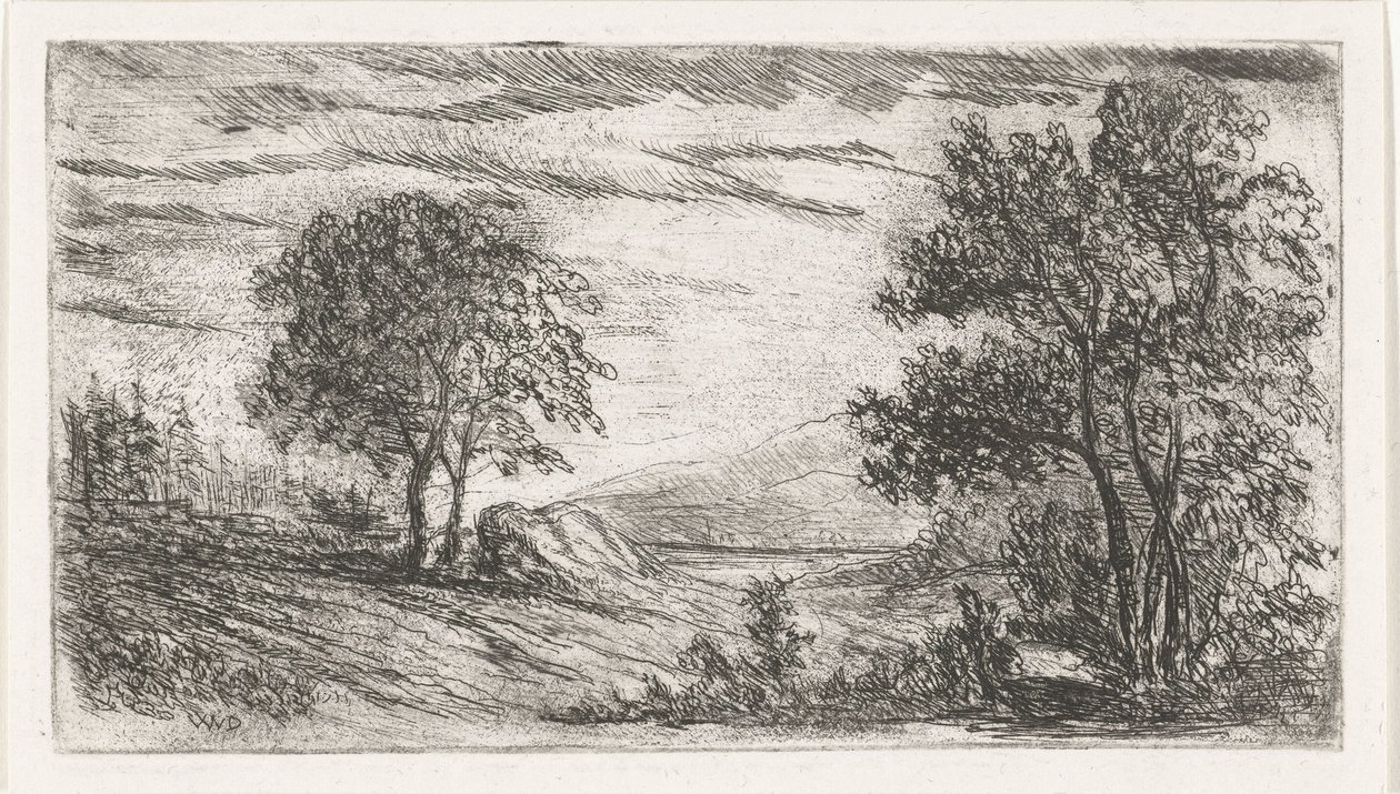 Hill Landscape by Willem Matthias Jan van Dielen