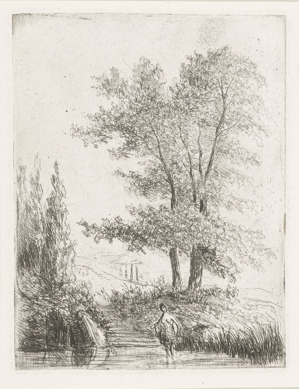 Hilly Landscape with Bather by Willem Matthias Jan van Dielen