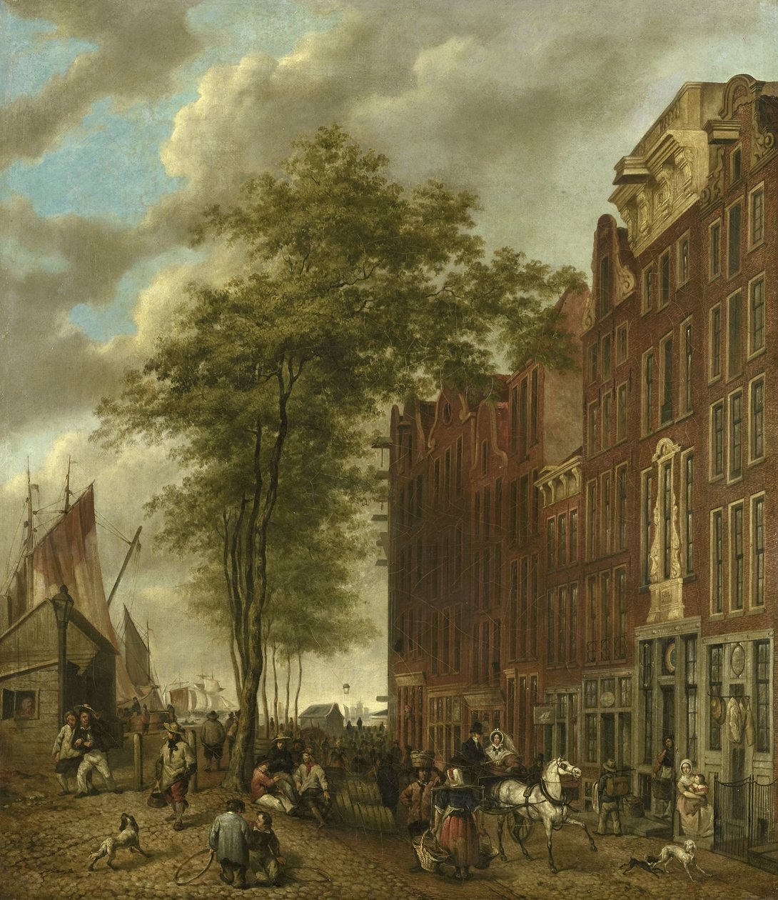The Slijpsteenmarkt (Whetstone Market), Amsterdam by Willem Pieter Hoevenaar