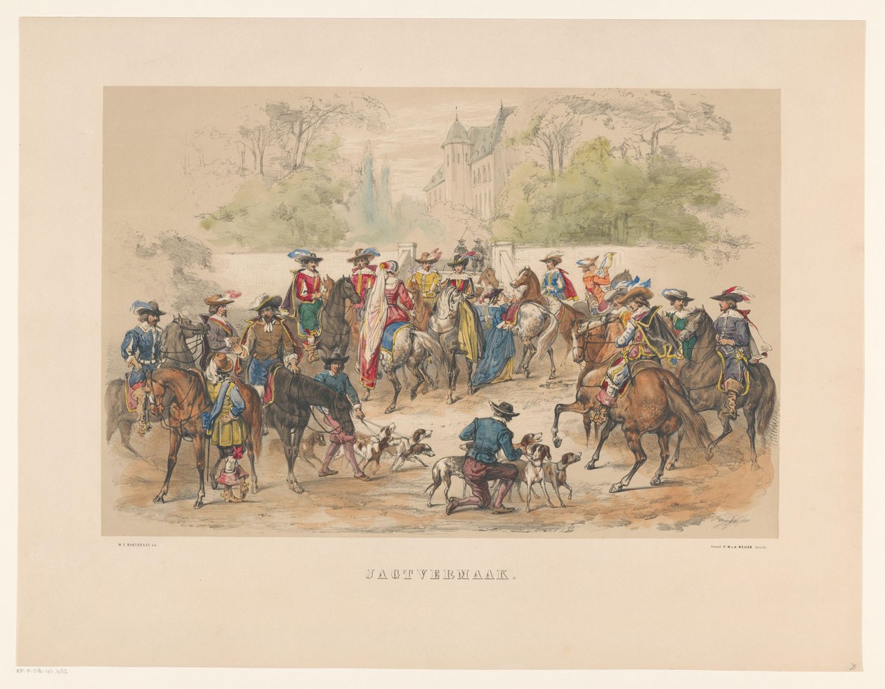 Seventh Group of Utrecht Masquerade in 1856 by Willem Pieter Hoevenaar
