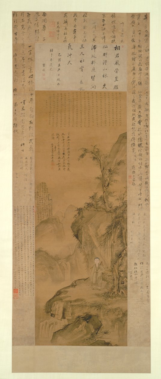 Layered Peaks and Splashing Waterfall: Portrait of Hua Yan as a Young Man by Willem Pietersz Buytewech