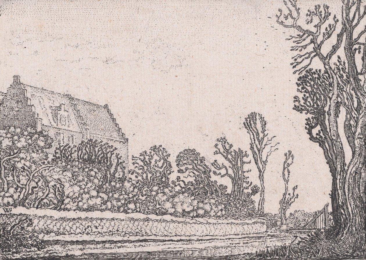 The House with the Stepped Gable (from Verscheyden Landtschapjes Various Little Lands) by Willem Pietersz. Buytewech