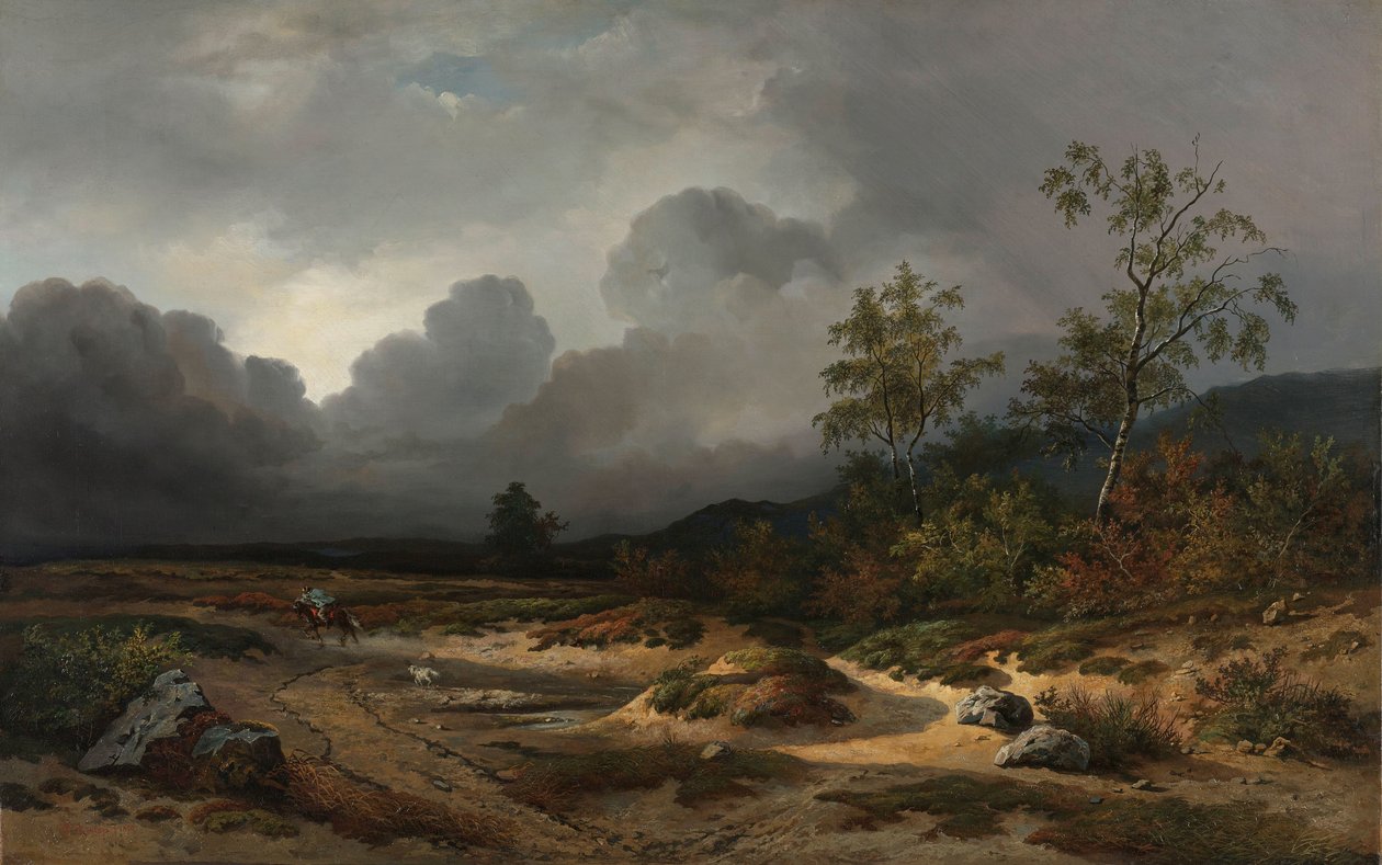Landscape with a Thunderstorm Brewing by Willem Roelofs (I)
