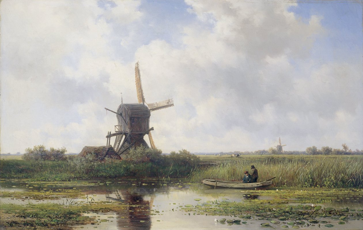 The Gein River, near Abcoude by Willem Roelofs (I)