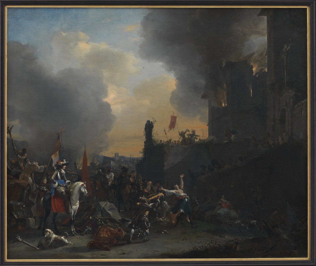 Soldiers Looting and Burning a Convent by Willem Schellinks
