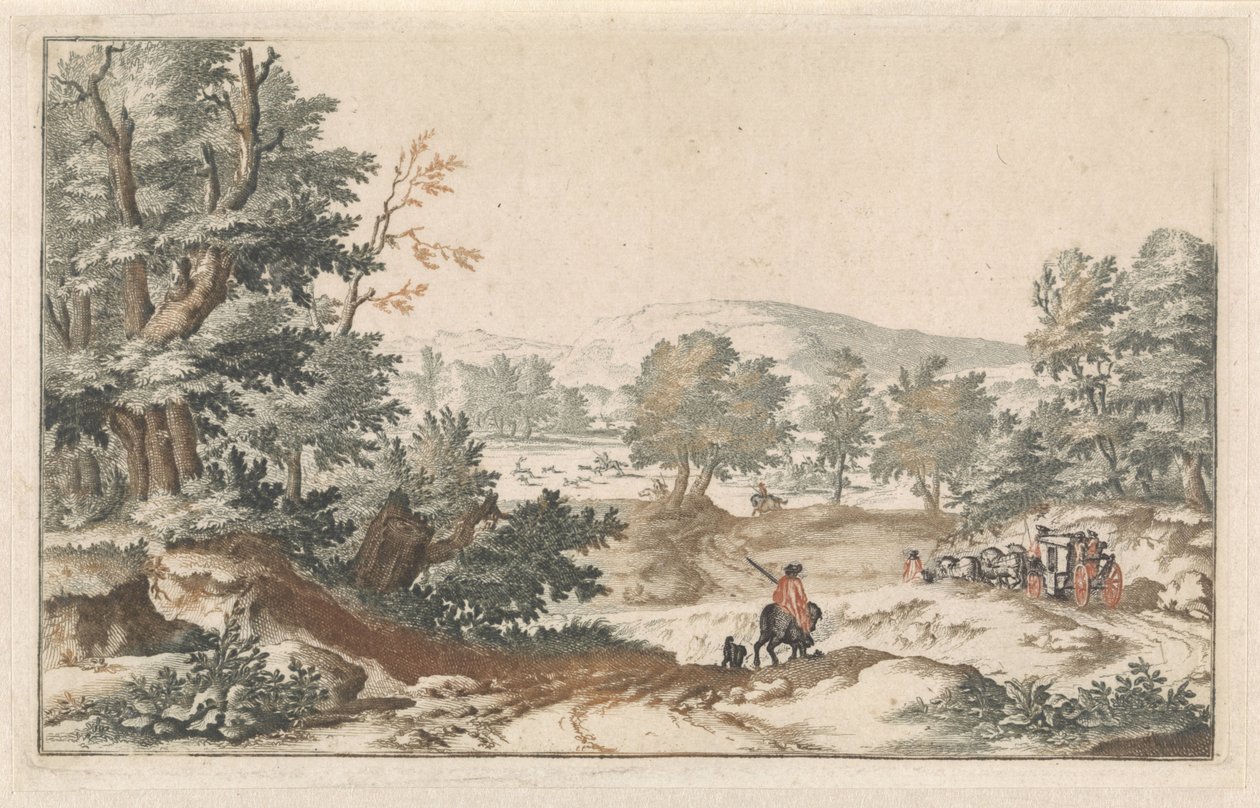 Wooded Landscape with a Road by Willem Swidde