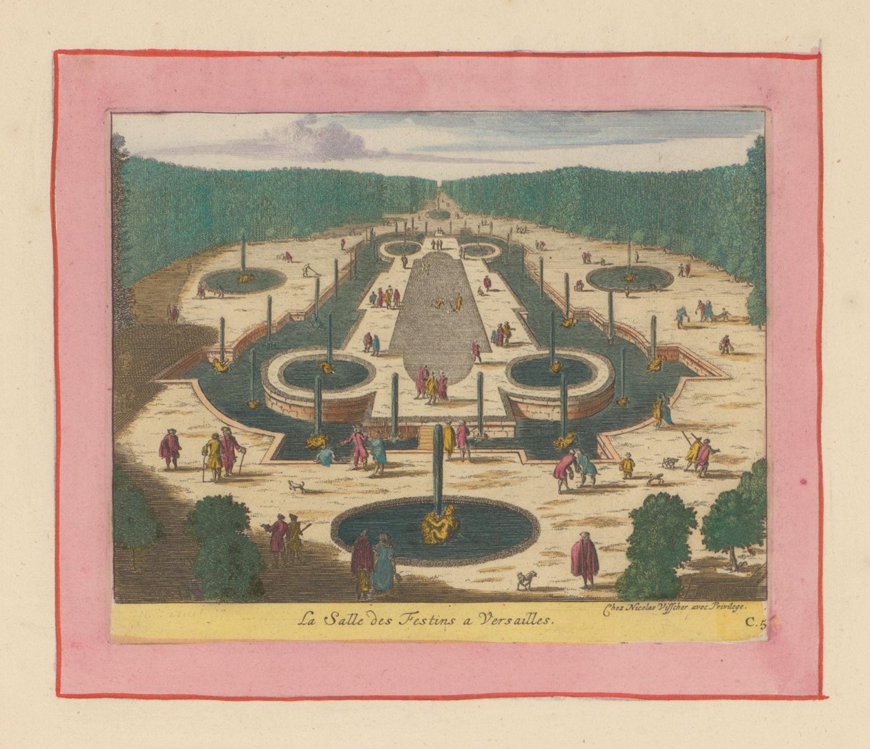 Banquet Hall in the Gardens of Versailles by Willem Swidde
