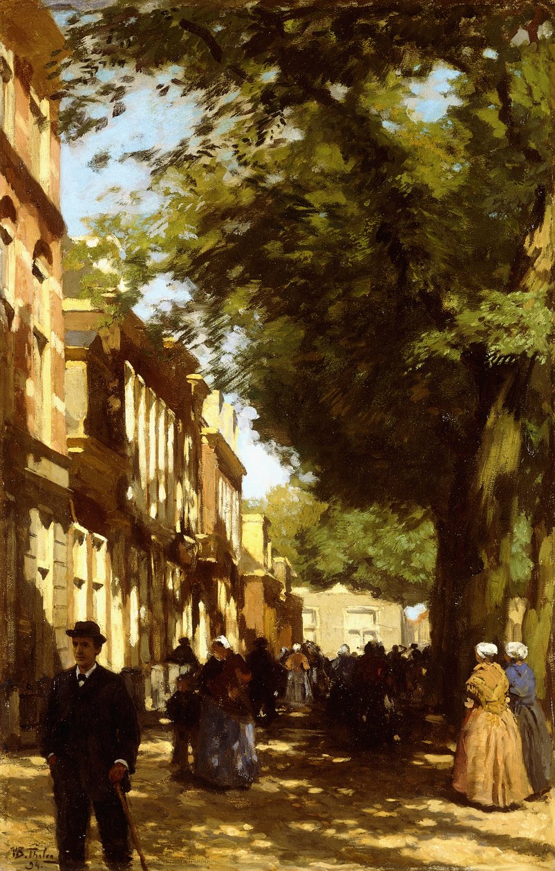 Midday on a Busy City Street by Willem Tholen