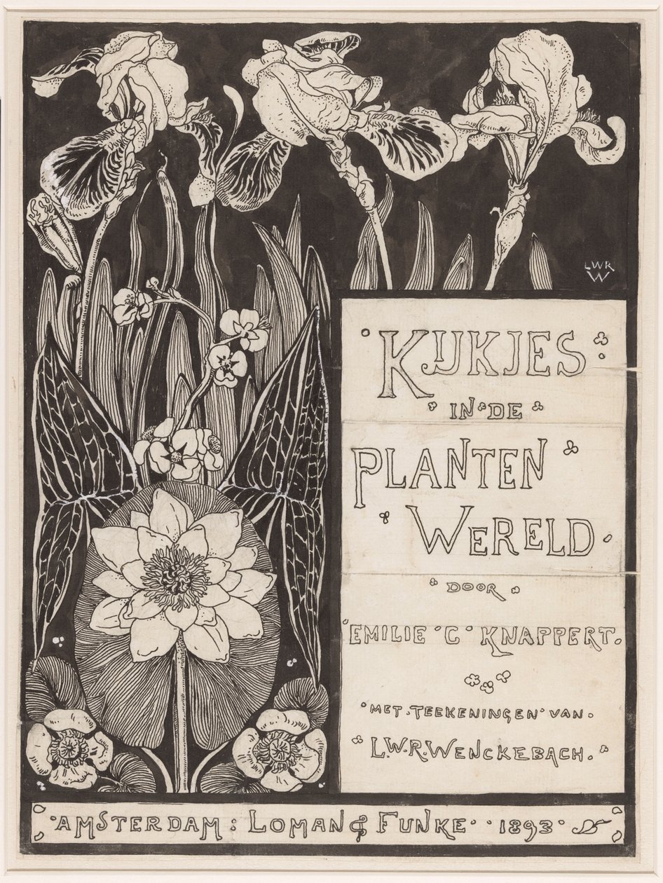 Cover Design for: Knappert, Emilie C., Glimpses into the Plant World, 1893 by Ludwig Willem Reymert Wenckebach