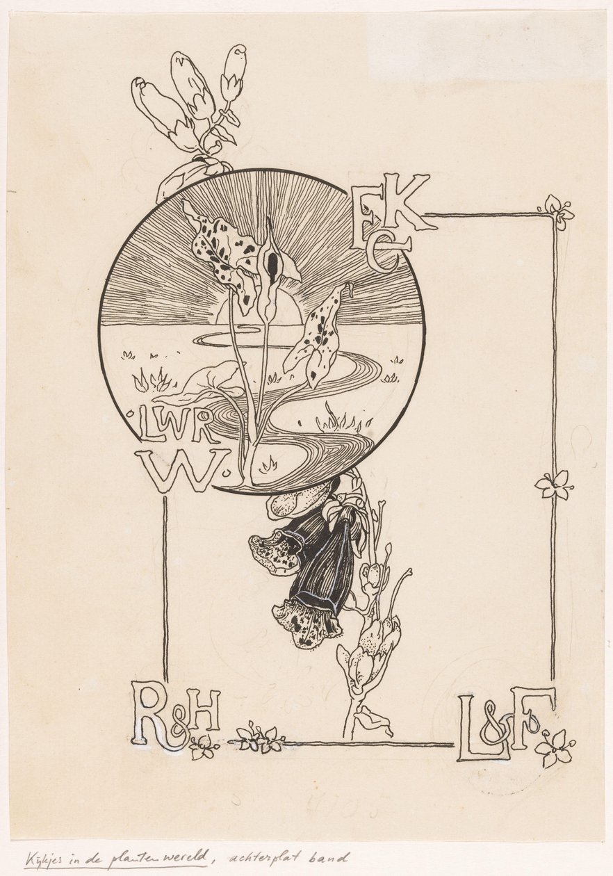 Cover Design for: Knappert, Emilie C., Glimpses into the Plant World, 1893 by Ludwig Willem Reymert Wenckebach
