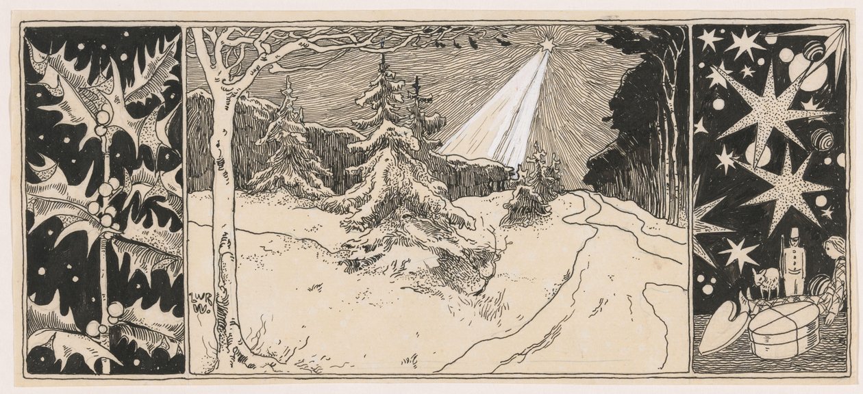 Star Shining on a Winter Landscape by Ludwig Willem Reymert Wenckebach