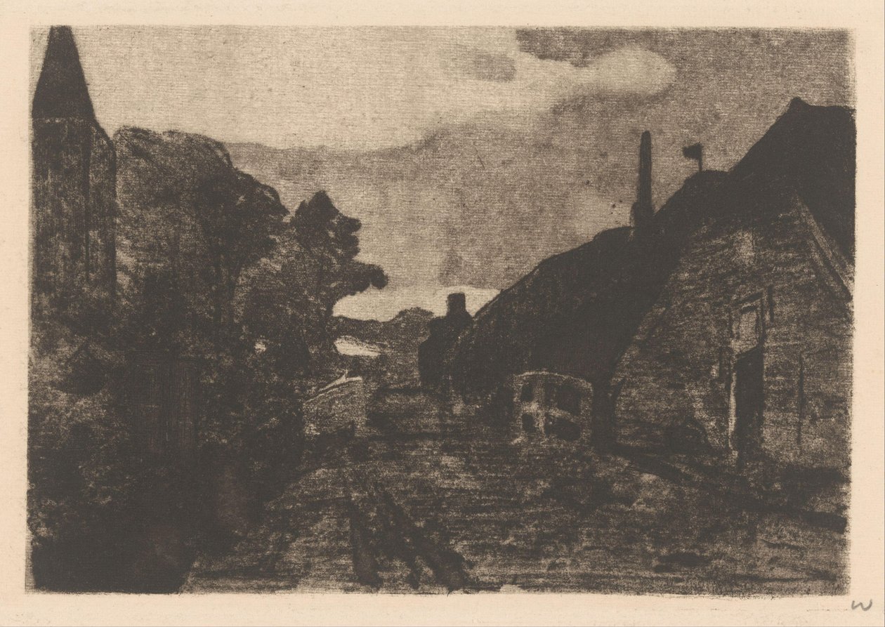 Village Road in Diepenheim by Willem Witsen (signed by artist)