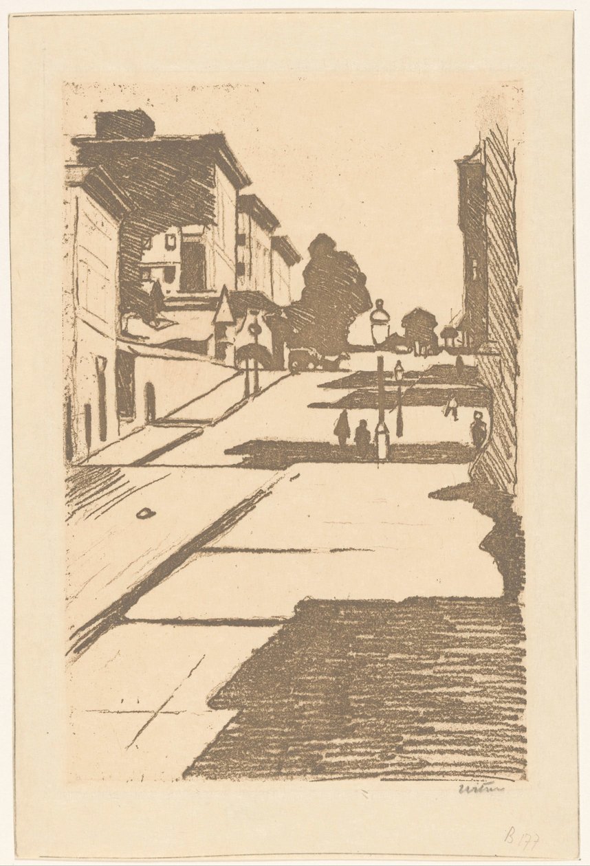 View of Maison Street and the Fairmont Hotel in San Francisco by Willem Witsen (signed by artist)