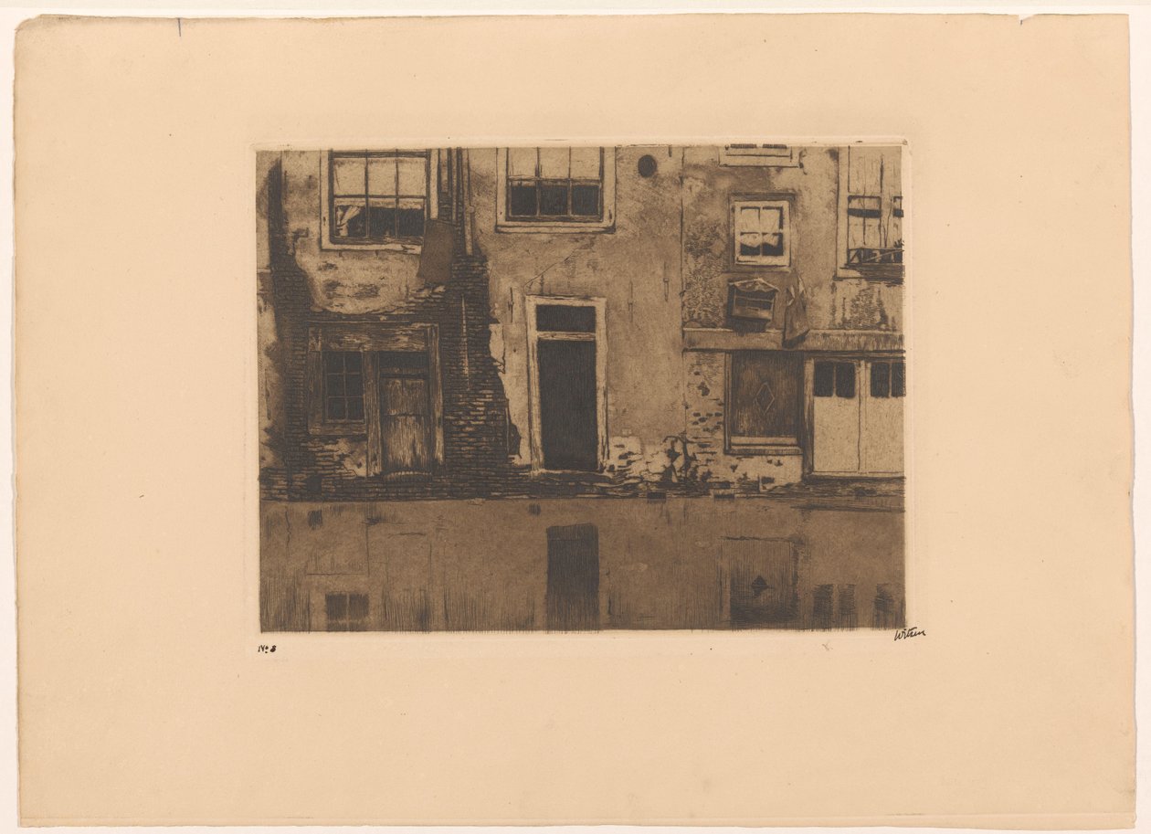 View of the Rear of the Zeedijk in Amsterdam by Willem Witsen (signed by artist)