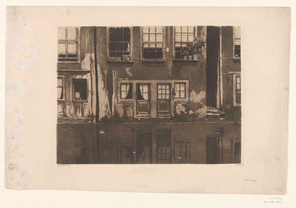 Houses on the Oudezijds Achterburgwal in Amsterdam by Willem Witsen (signed by artist)