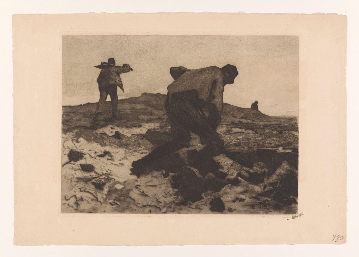 Farm Workers on the Heath by Willem Witsen (signed by artist)
