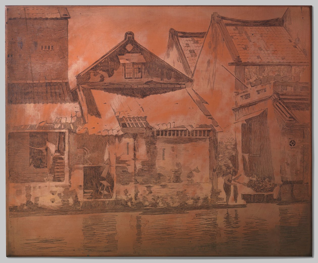 Batavia, Houses by the Kali by Willem Arnoldus Witsen