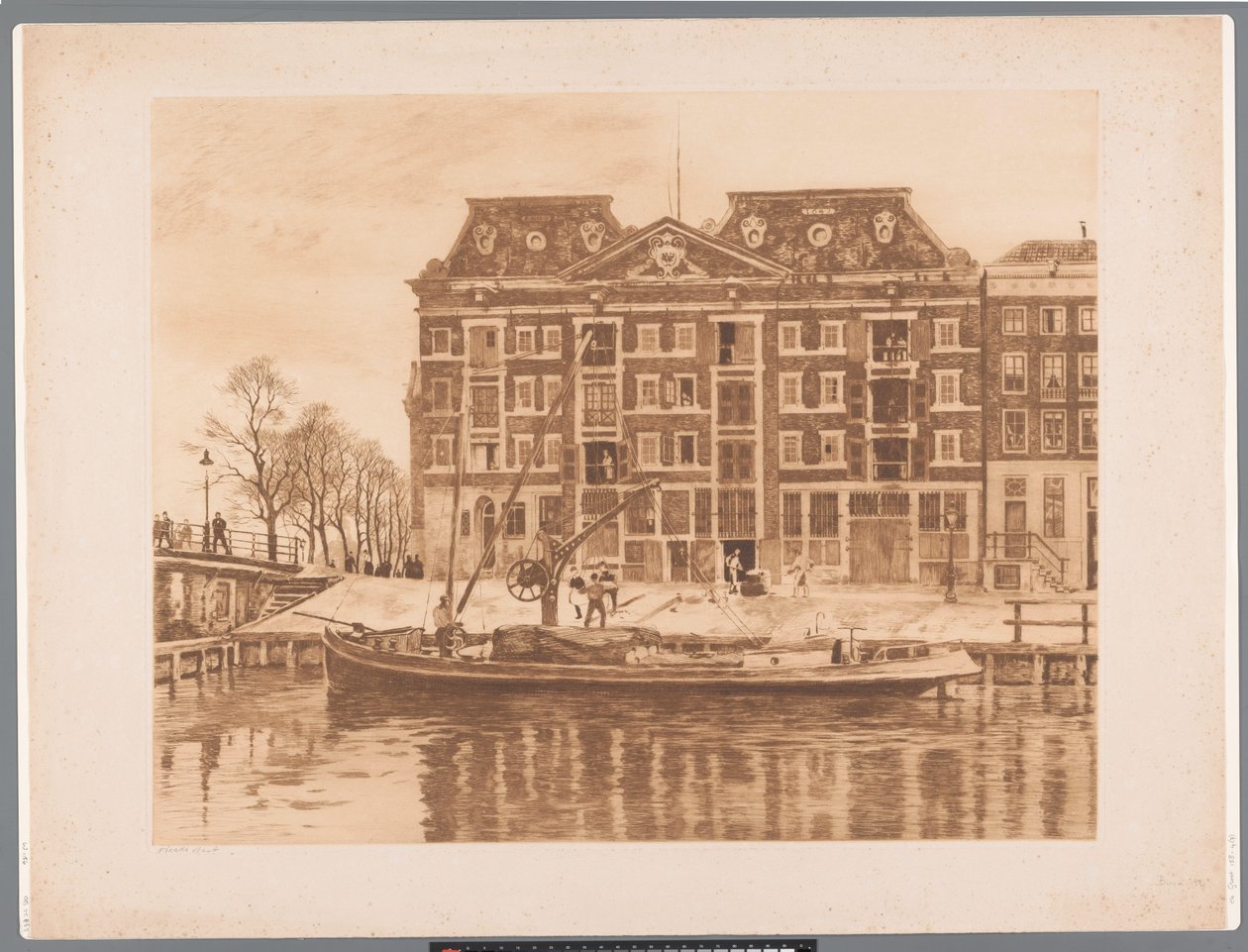 View of the Facade of the WIC Warehouse from Oudeschans by Willem Arnoldus Witsen