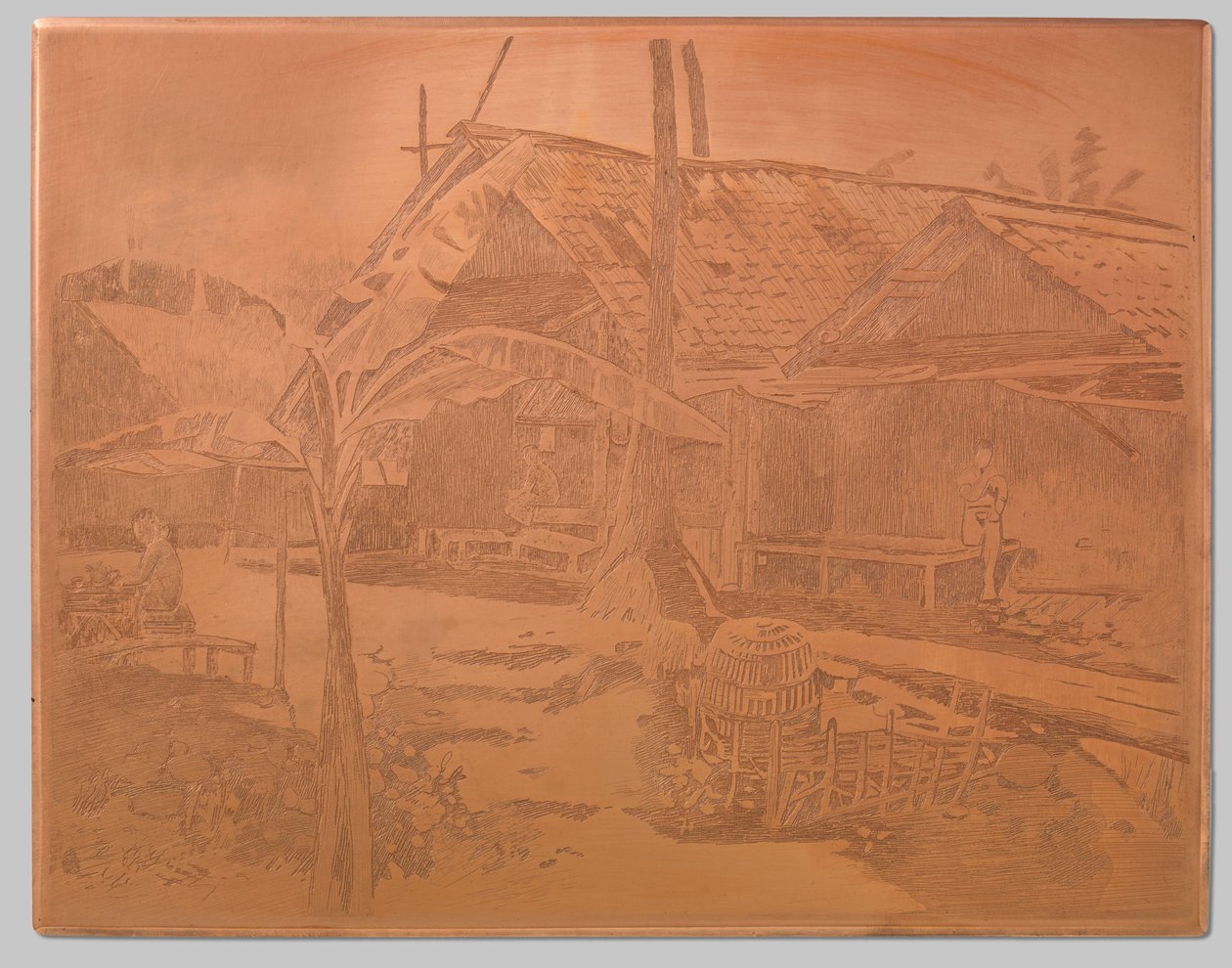 In the Kampong, Banana Tree in the Foreground by Willem Arnoldus Witsen