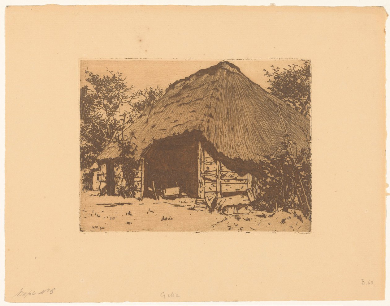Open Barn in Brabant by Willem Arnoldus Witsen