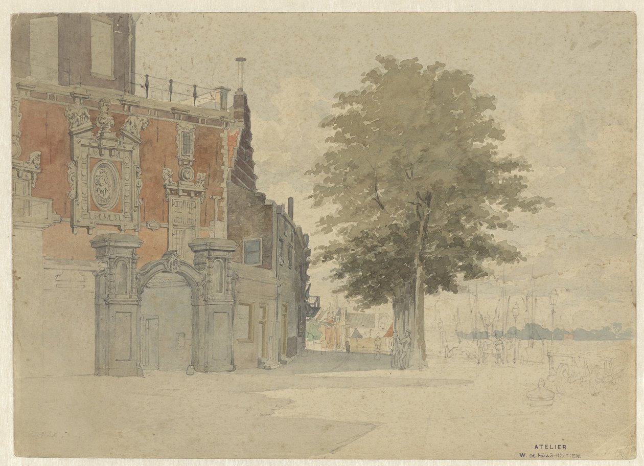 The Groothoofdspoort in Dordrecht by Willem de Haas Hemken