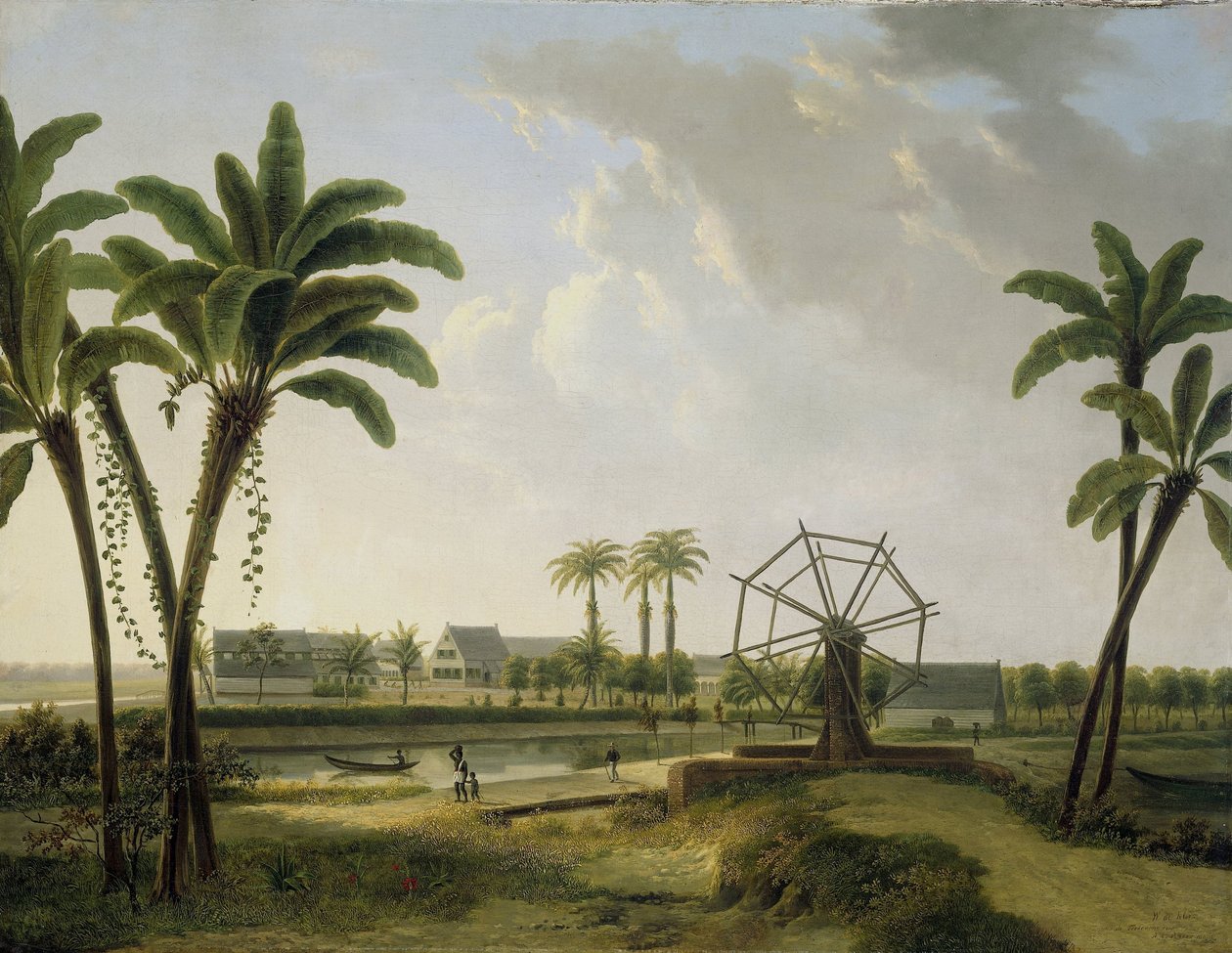 View of the Coffee Plantation Marienbosch in Surinam by Willem de Klerk