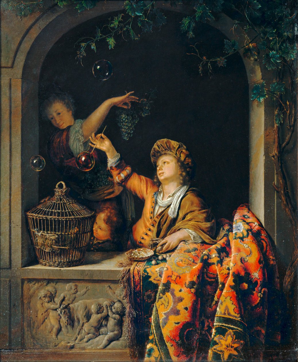 Soap Bubbles by Willem van (after) Mieris