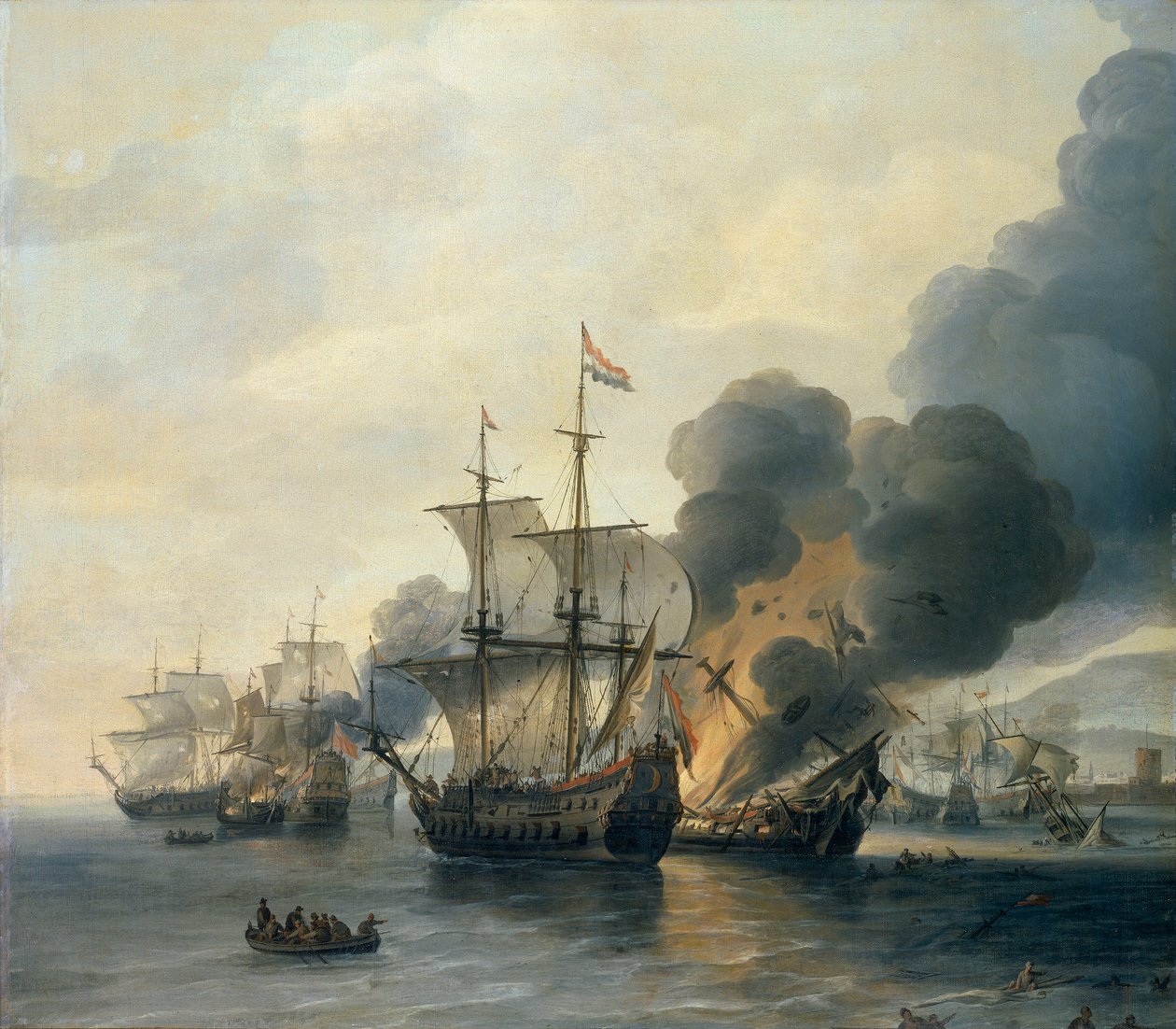 The Battle of Leghorn, 4 March 1653 by Willem van Diest
