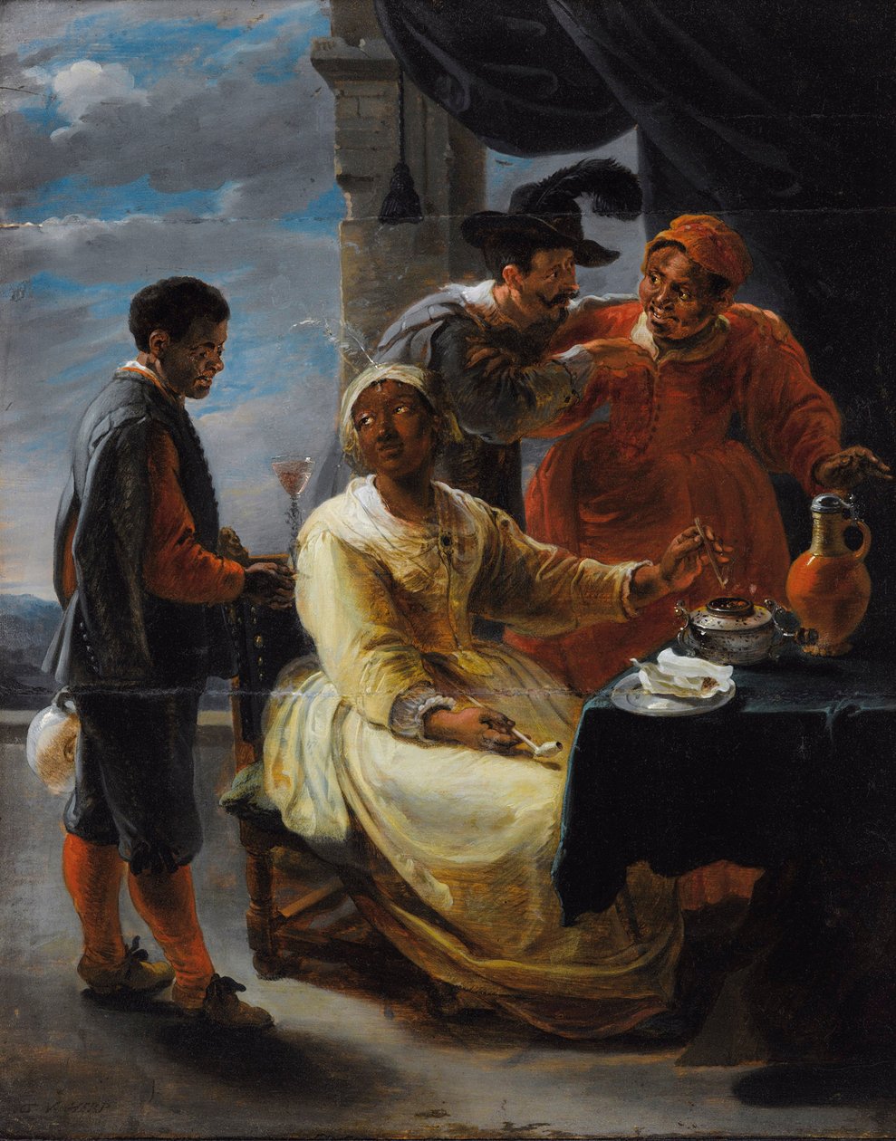 The Tasting Tobacco by Willem van Herp the Elder