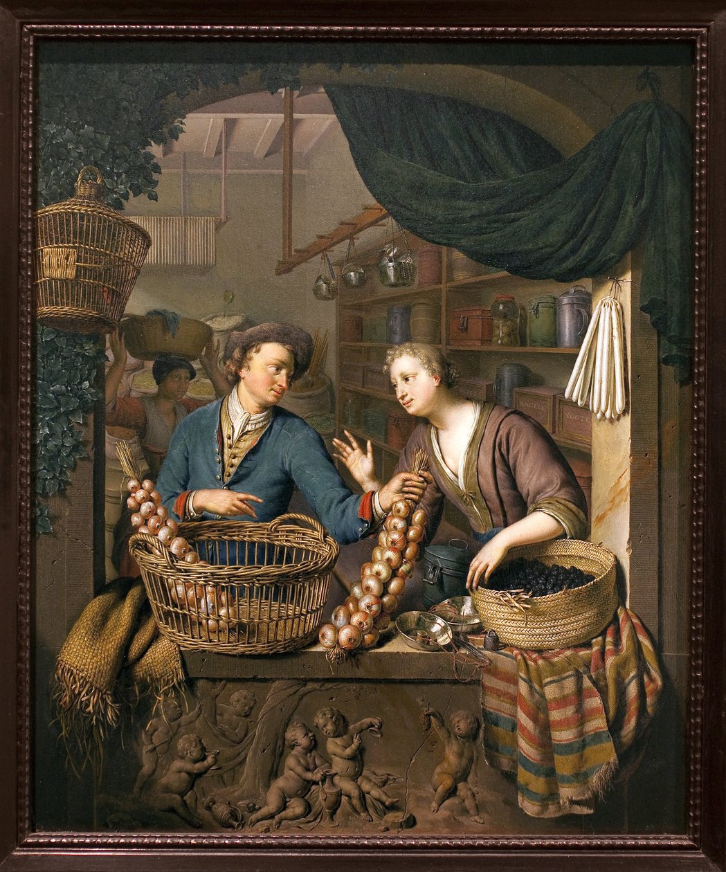 Onion salesman by Willem Van Mieris