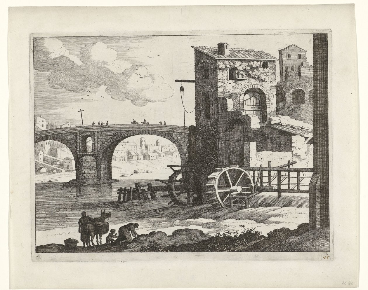 Bridge and Watermill by Willem van Nieulandt (II)
