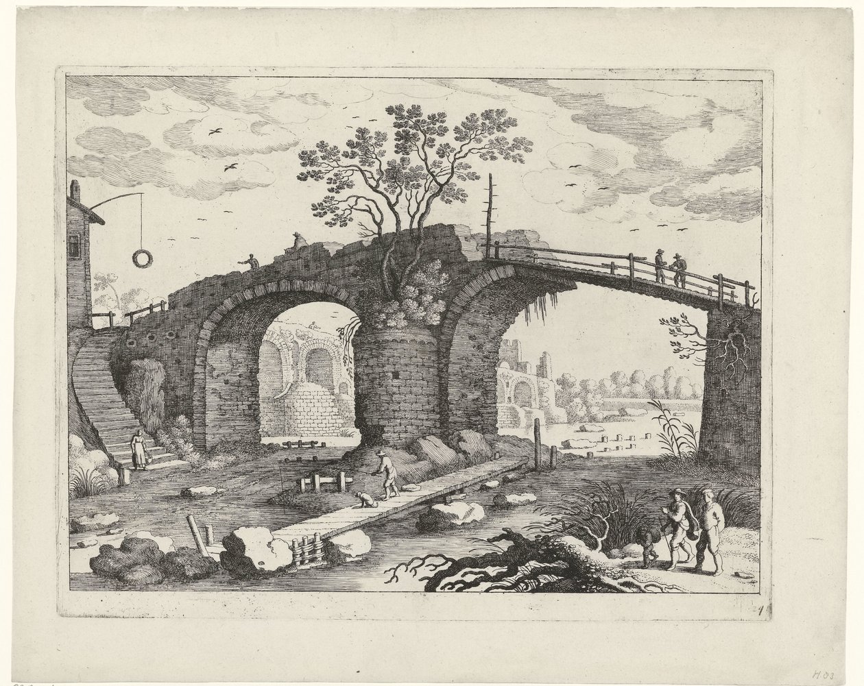 Bridge Over a River by Willem van Nieulandt (II)