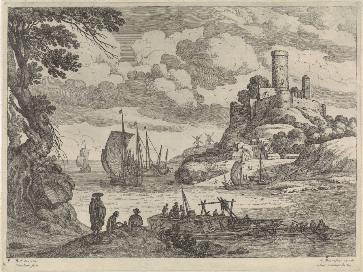 Harbor View with Ships by Willem van Nieulandt (II)