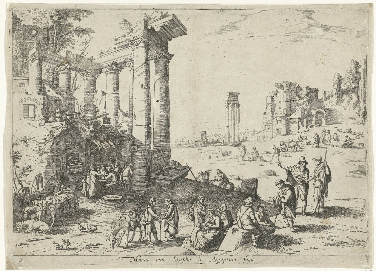 Landscape with the Flight into Egypt by Willem van Nieulandt (II)
