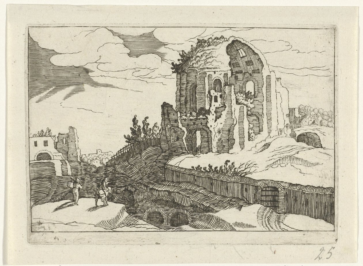 Nymphaeum in Rome (Roman Ruins, Series 2) by Willem van Nieulandt (II)