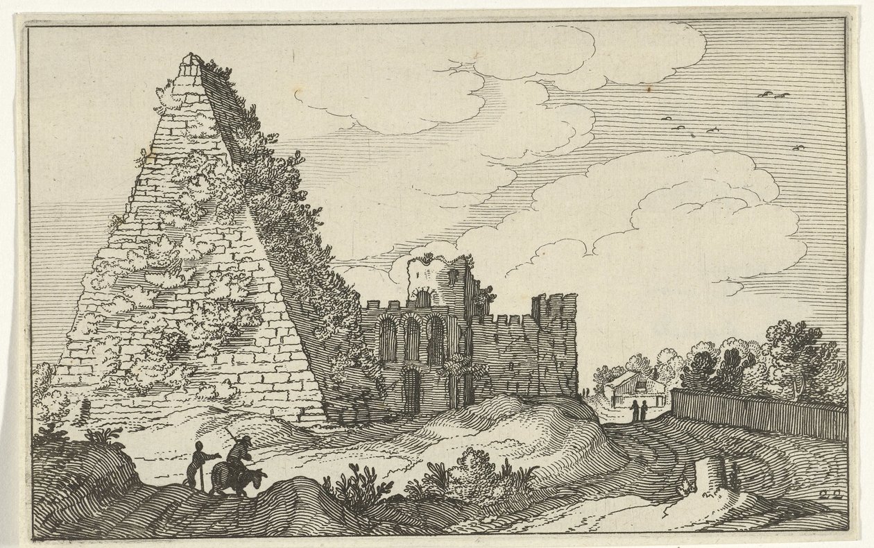 Pyramid of Gaius Cestius by Willem van Nieulandt (II)