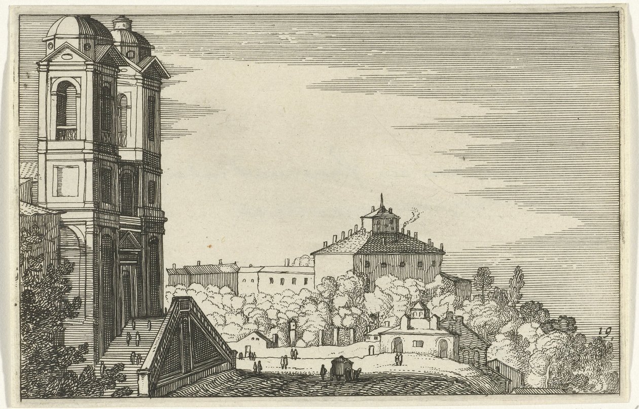 Trinità dei Monti in Rome by Willem van Nieulandt (II)
