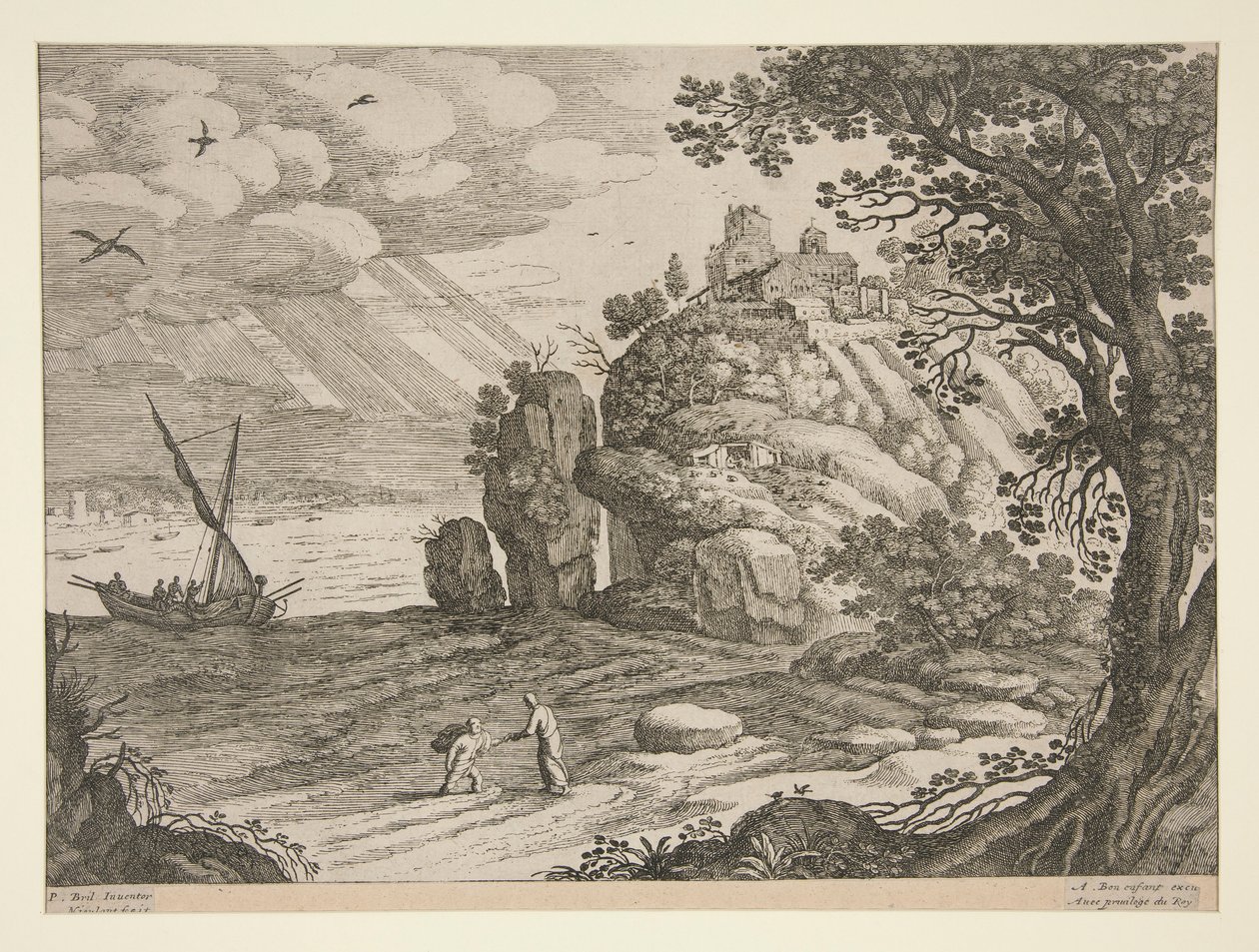 Italian landscapes; one of 30 plates by Willem van Nieulandt II
