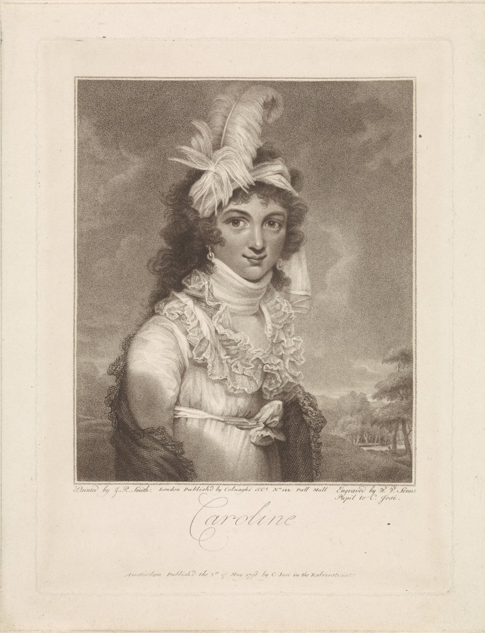 Portrait of Caroline Amalia Elisabeth of Brunswick-Wolfenbüttel by Willem van Senus