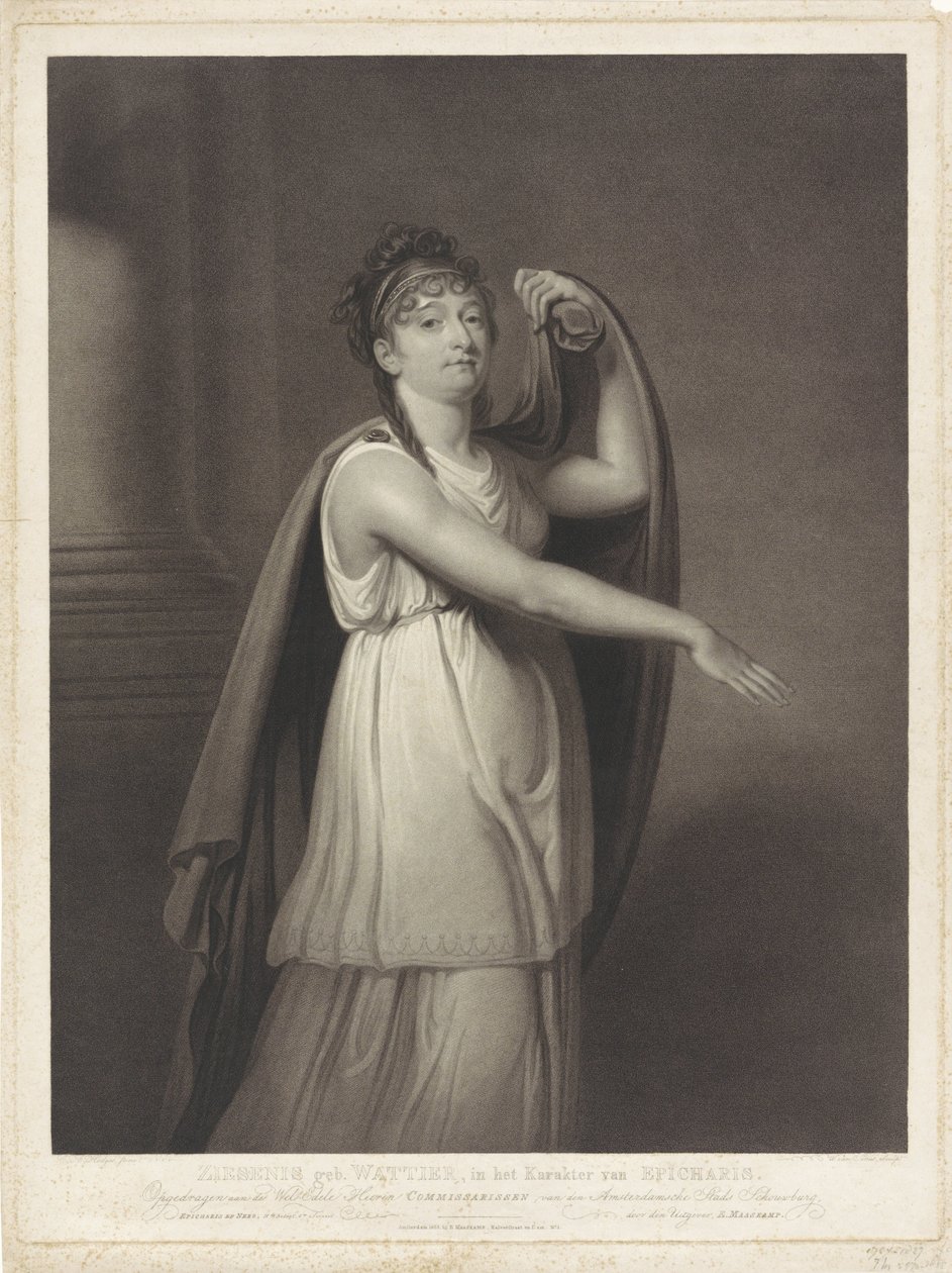 Portrait of Johanna Cornelia Ziesenis-Wattier by Willem van Senus