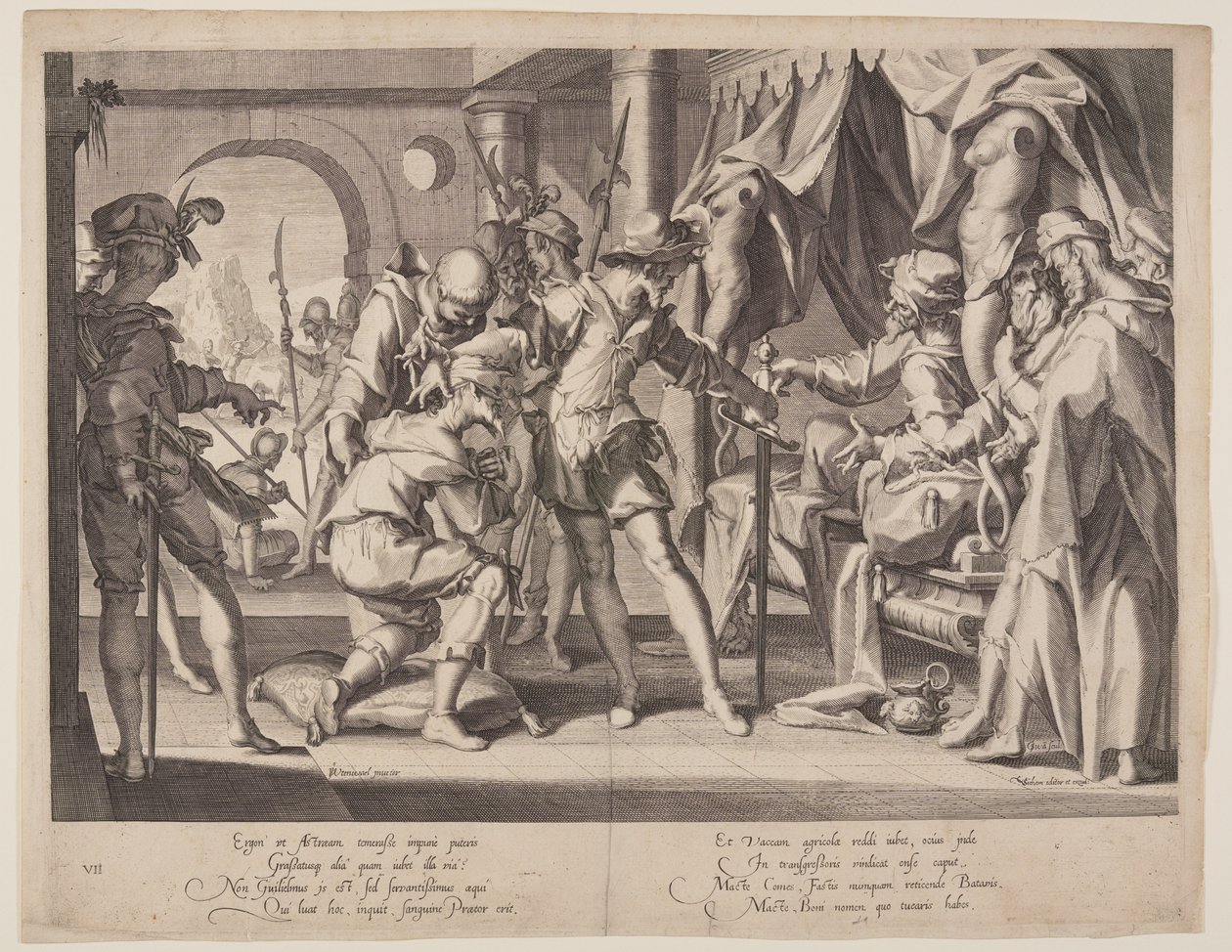 Count William Permitting Beheading, plate 7 from Thrones of Justice by Willem van Swanenburgh