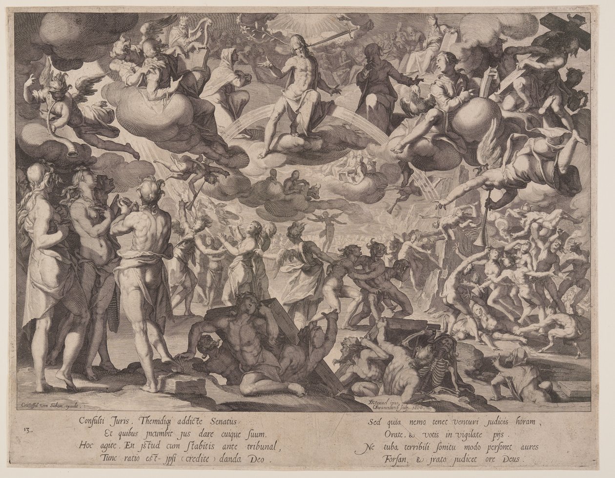 Last Judgement, plate 13 from Thrones of Justice by Willem van Swanenburgh