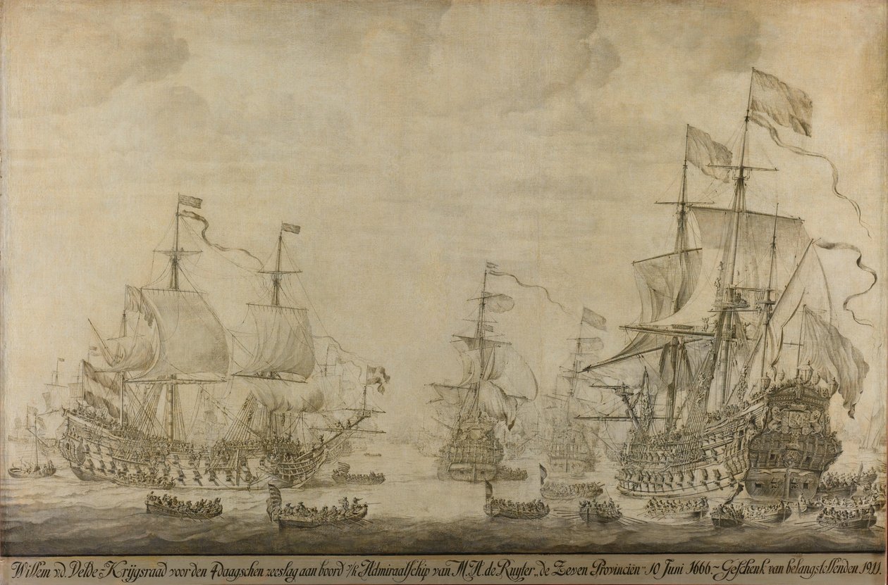 Council of War aboard The Seven Provinces, the Flagship of Michiel Adriaensz de Ruyter, 10 June 1666, preceding the Four Days