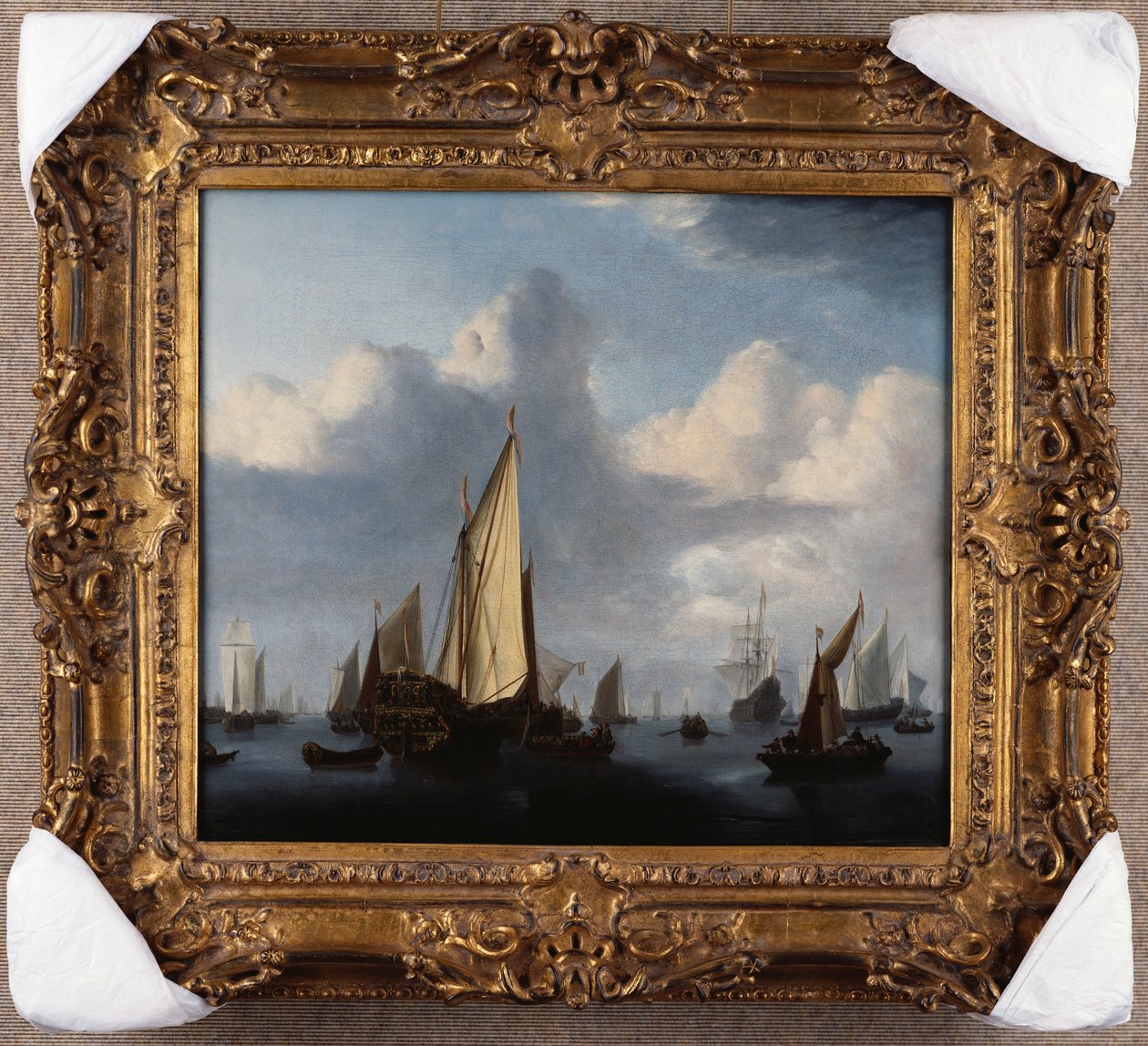 A Seascape with a States Yacht and Other Shipping in a Calm, 1654 by Willem van de Velde