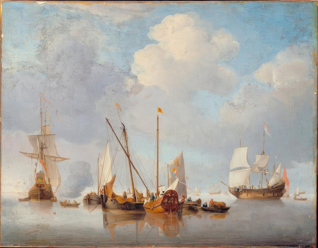 After W. v. d. Velde the Younger, A Calm by Willem van de Velde the Younger
